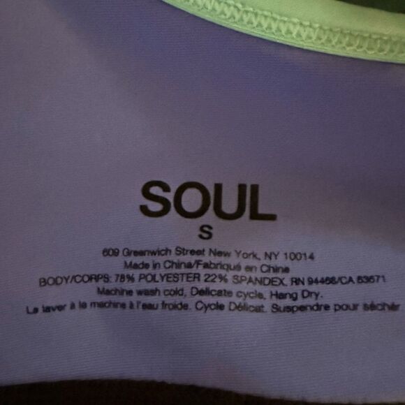 SOUL by Soul Cycle Turn It Up color block sports racer bra S - Picture 5 of 5
